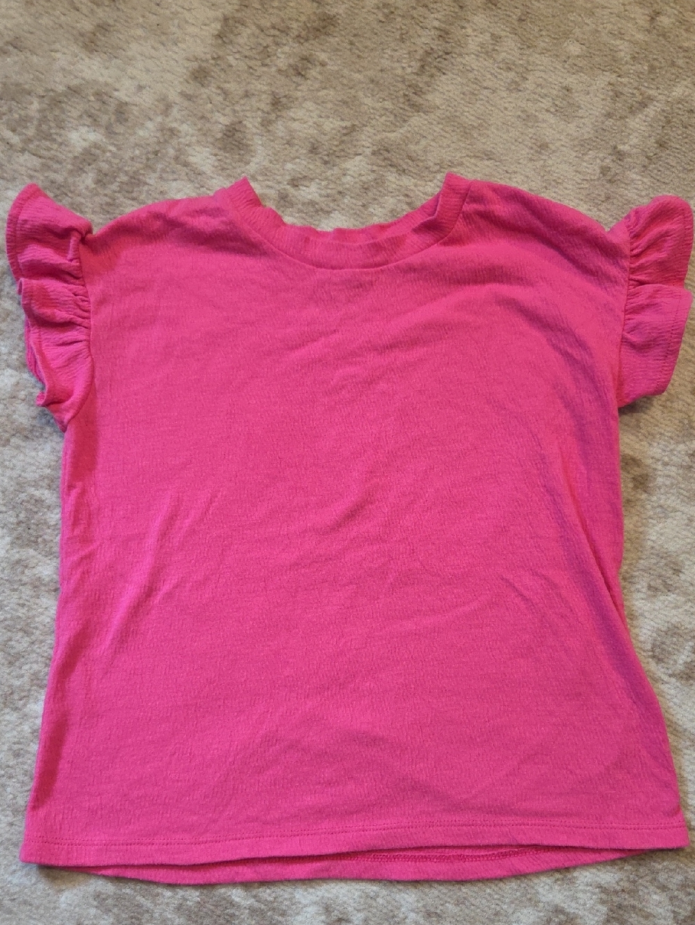 Cat & Jack Girls' Pink Ruffle Sleeve Top